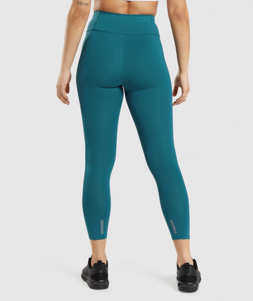 Women's Gymshark Speed Leggings Turquoise | CA 07NA31